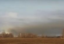 Газовая атака накануне Дня Победы Над мариинском небо
